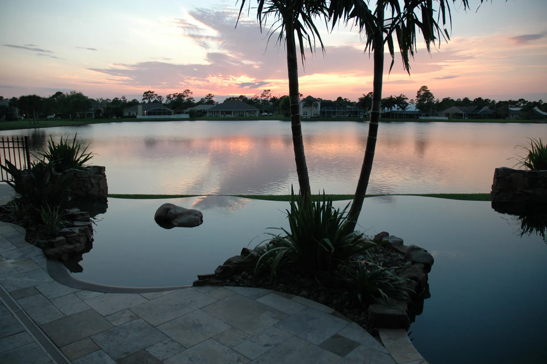 Infinity edge over the lake