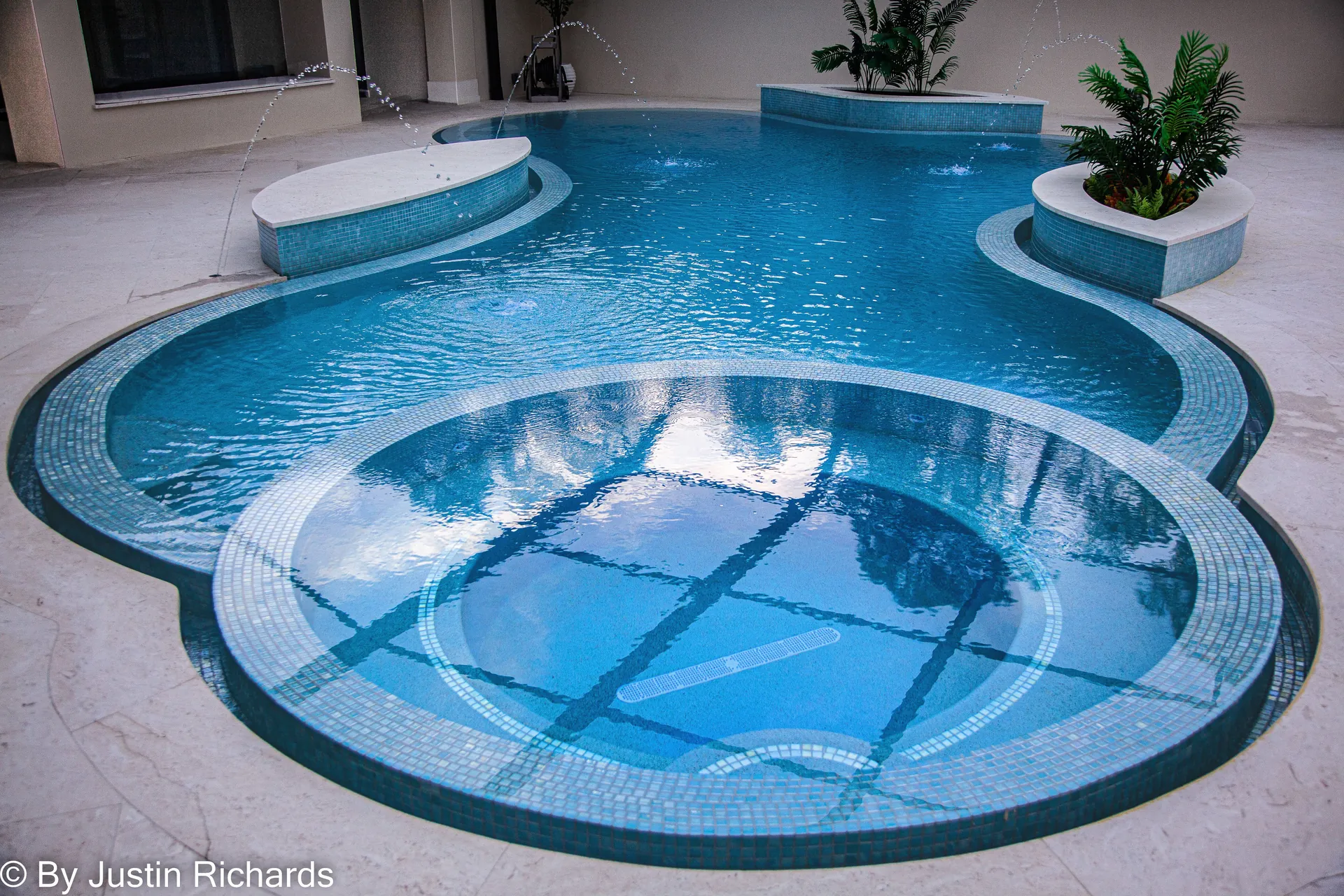 Full glass tile interior