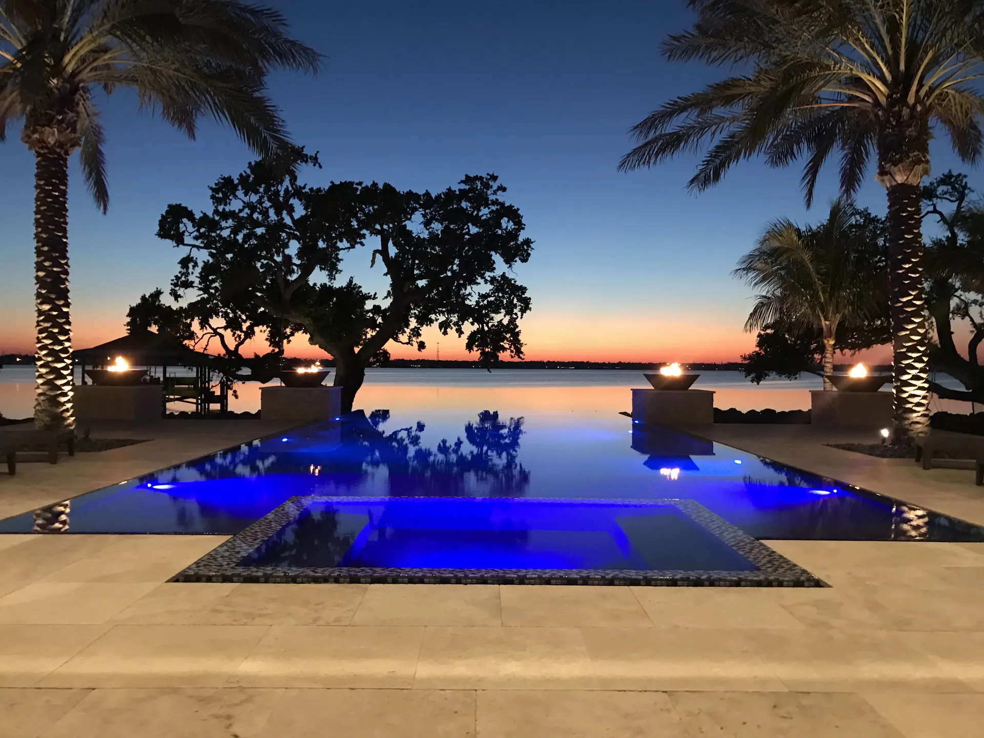 Twilight LED and fire feature